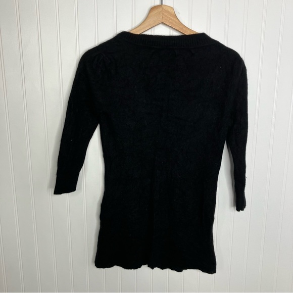 diane von furstenberg Sweater Cardigan Black Small 100% Cashmere - Picture 6 of 6
